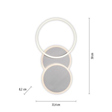 Leuchten Direkt 14116-55 - Plafoniera LED SEVENT LED/25,5W/230V cromo opaco