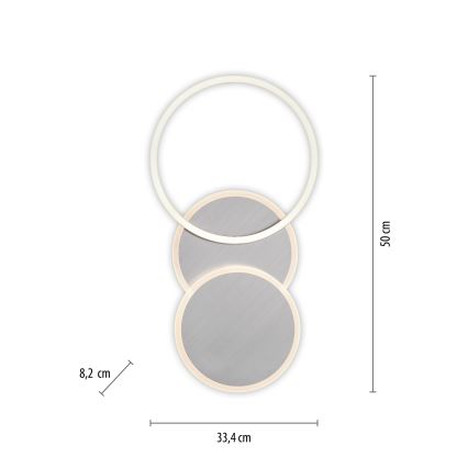 Leuchten Direkt 14116-55 - Plafoniera LED SEVENT LED/25,5W/230V cromo opaco