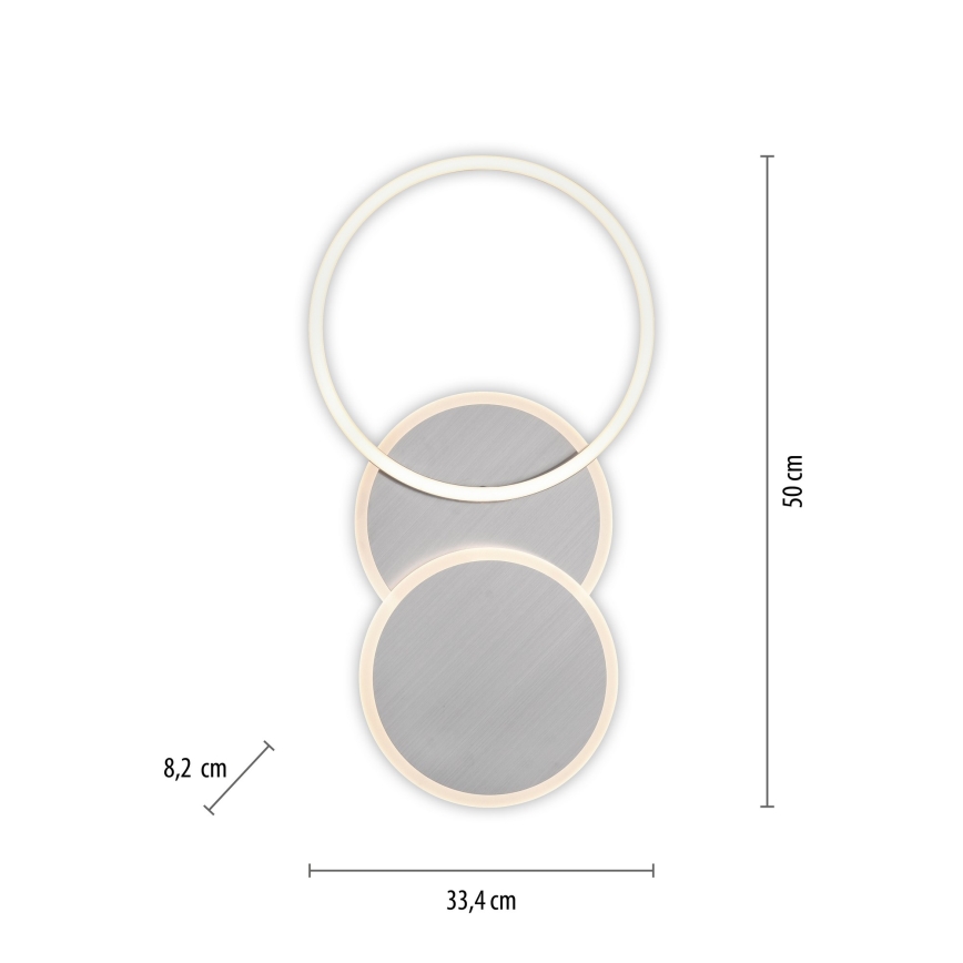 Leuchten Direkt 14116-55 - Plafoniera LED SEVENT LED/25,5W/230V cromo opaco