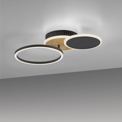 Leuchten Direkt 14116-78 - Plafoniera LED SEVENT LED/25,5W/230V nero/marrone