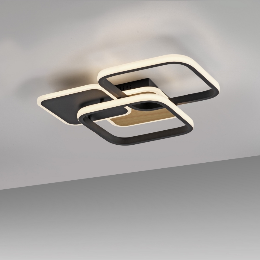 Leuchten Direkt 14117-78 - Plafoniera LED SEVENT LED/36W/230V nero/marrone