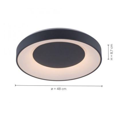 Leuchten Direkt 14346-18 -Plafoniera LED RGB dimmerabile ANIKA LED/26,5W/230V Tuya 2700-5000K + telecomando