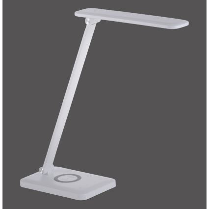 Leuchten Direkt 14415-16 - Lampada da tavolo LED dimmerabile touch con ricarica wireless FLORENTINA LED/5W/230V 3000-5000K bianco + USB