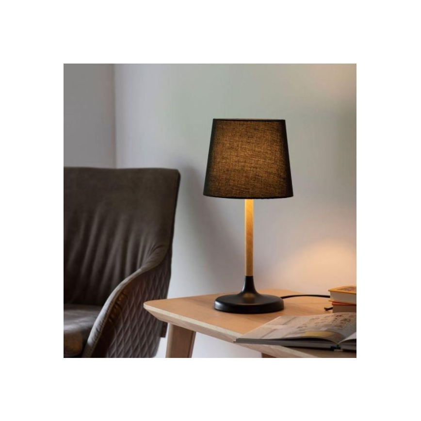 Leuchten Direkt 14423-18 - Lampada da tavolo NIMA 1xE14/40W/230V nera