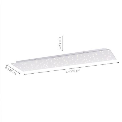 Leuchten Direkt 14672-55 - Plafoniera LED dimmerabile SPARKLE LED/18W/230V 2700-5000K + telecomando