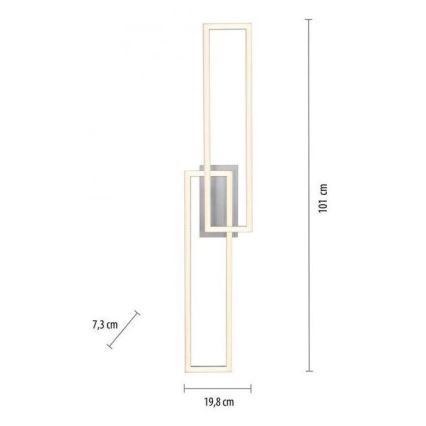 Leuchten Direkt 14691-55 - Lampadario a plafone LED dimmerabile IVEN 2xLED/18W/230V