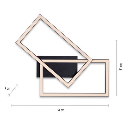 Leuchten Direkt 14692-18 - Plafoniera LED dimmerabile IVEN LED/36W/230V