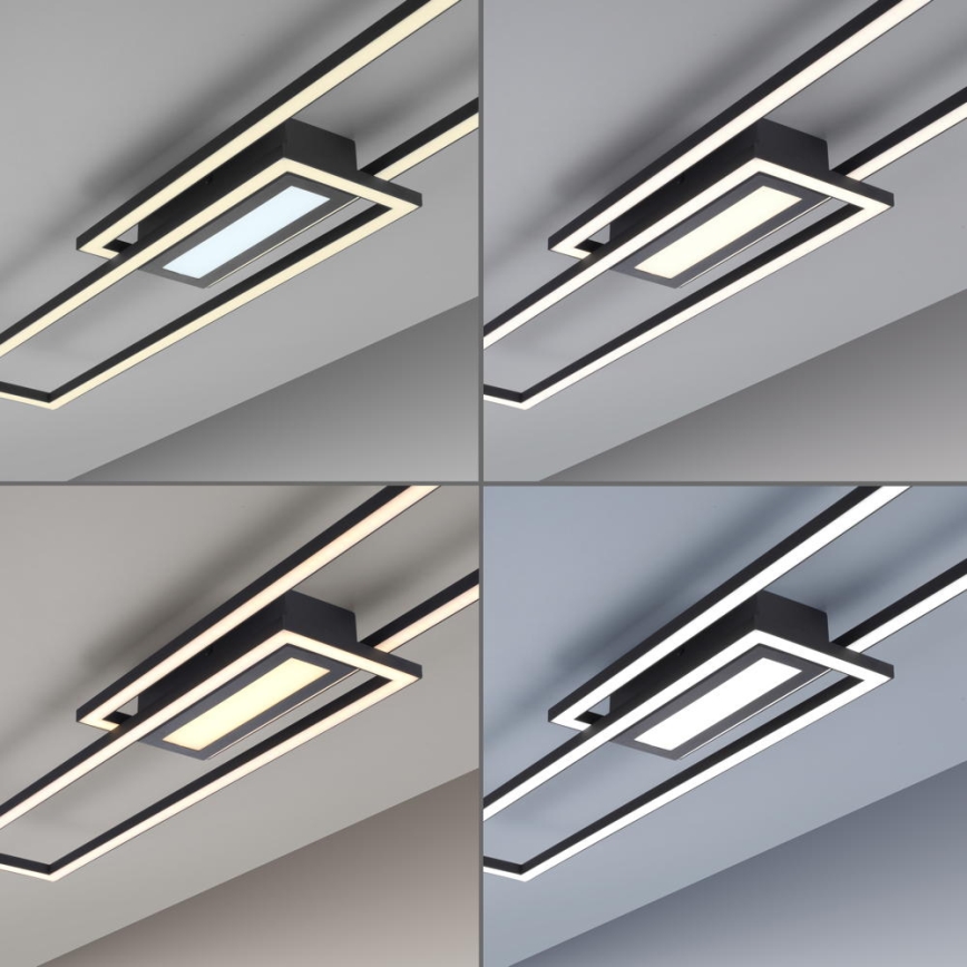 Leuchten Direkt 14696-18 - LED Lampadario a plafone dimmerabile ASMIN LED/45W/230V nero