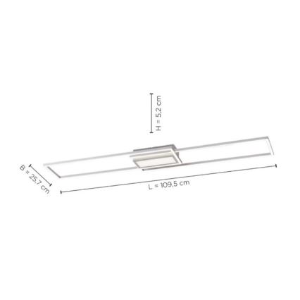 Leuchten Direkt 14711-55 - Plafoniera LED dimmerabile ASMIN LED/42W/230V 3000-5000K + telecomando