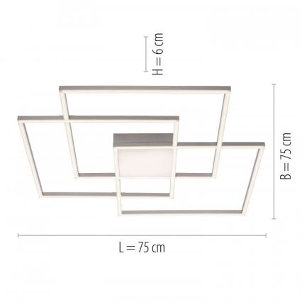 Leuchten Direkt 14713-55 - Lampadario LED da superficie dimmerabile ASMIN LED/45W/230V + telecomando