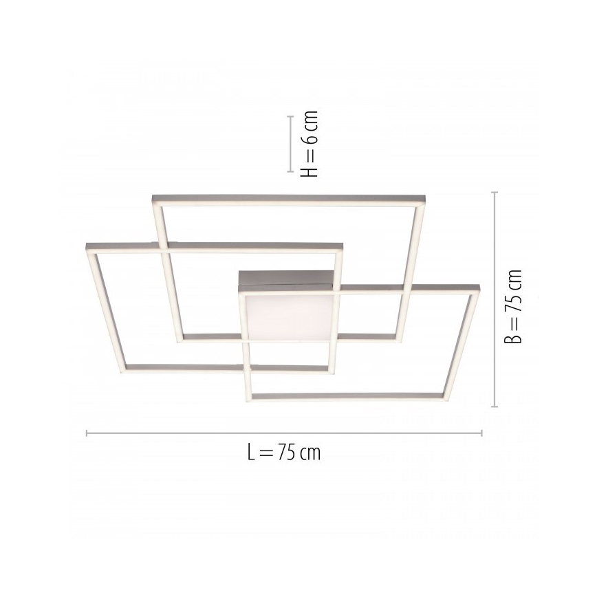 Leuchten Direkt 14713-55 - Lampadario LED da superficie dimmerabile ASMIN LED/45W/230V + telecomando