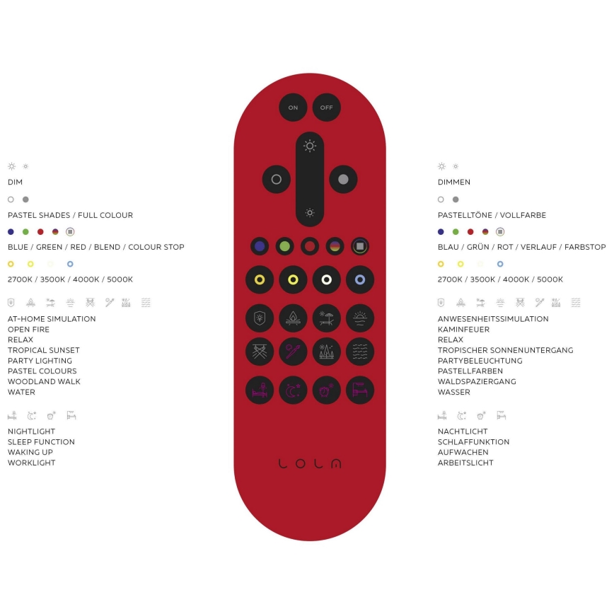 Leuchten Direkt 14742-16 - Plafoniera LED RGB dimmerabile JUPI LOLASMART LED/18W/230V Tuya 2700-5000K + telecomando