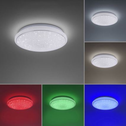 Leuchten Direkt 14743-16 - Plafoniera LED RGB dimmerabile JUPI LED/28W/230V Tuya 2700-5000K + telecomando