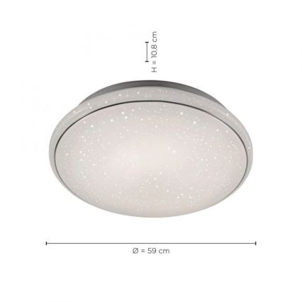 Leuchten Direkt 14744-16 - Plafoniera LED RGB dimmerabile JUPI LOLASMART LED/32W/230V + telecomando