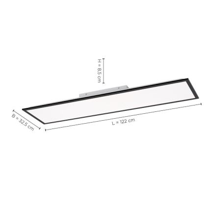 Leuchten Direkt 14757-18 - LED Pannello da parete dimmerabile FLAT LED/36W/230V 2700-5000K nero + telecomando