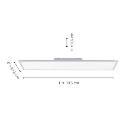 Leuchten Direkt 14757-21- LED Pannello da parete dimmerabile FLAT LED/36W/230V 2700-5000K argento + telecomando