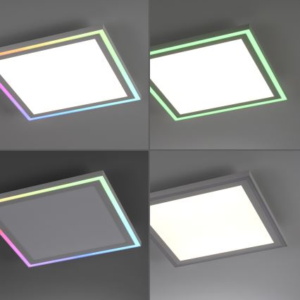 Leuchten Direkt 14900-16 - Plafoniera LED RGB dimmerabile EDGING LED/24W/230V + telecomando