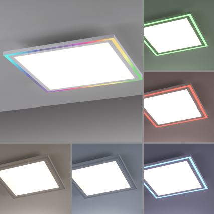 Leuchten Direkt 14900-16 - Plafoniera LED RGB dimmerabile EDGING LED/24W/230V + telecomando