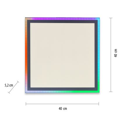 Leuchten Direkt 14900-16 - Plafoniera LED RGB dimmerabile EDGING LED/24W/230V + telecomando