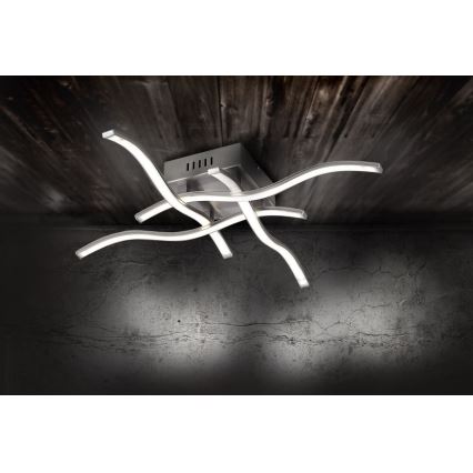 Leuchten Direkt 15131-55 - Lampadario LED da superficie WAWE 4xLED/4,6W/230V cromo opaco