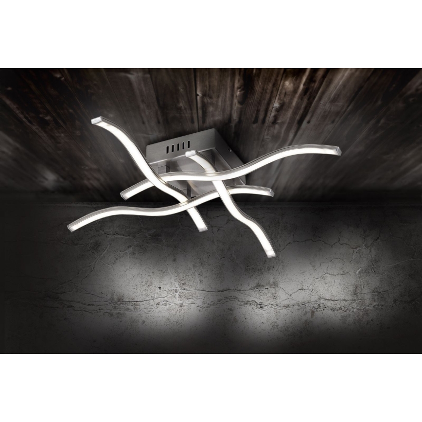 Leuchten Direkt 15131-55 - Lampadario LED da superficie WAWE 4xLED/4,6W/230V cromo opaco