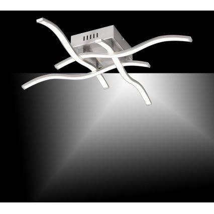 Leuchten Direkt 15131-55 - Lampadario LED da superficie WAWE 4xLED/4,6W/230V cromo opaco