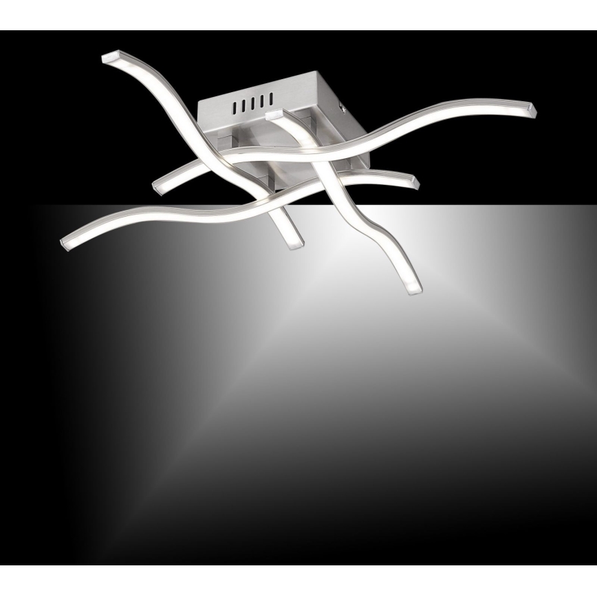 Leuchten Direkt 15131-55 - Lampadario LED da superficie WAWE 4xLED/4,6W/230V cromo opaco