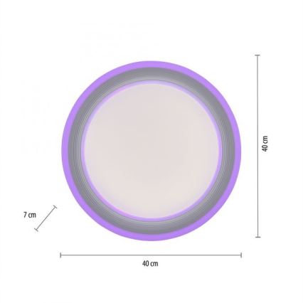 Leuchten Direkt 15152-16 - Plafoniera LED RGBW dimmerabile SPHERIC LED/18W/230V + telecomando