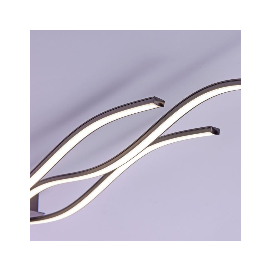 Leuchten Direkt 15167-18-LED Plafoniera WAWE 2xLED/12,5W/230V+LED/17W nera