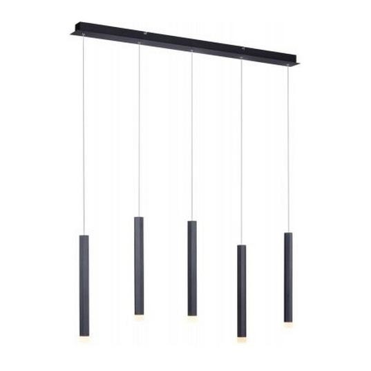 Leuchten Direkt 15205-18 - Lampadario LED su filo  BRUNO 5xLED/4,8W/230V nero