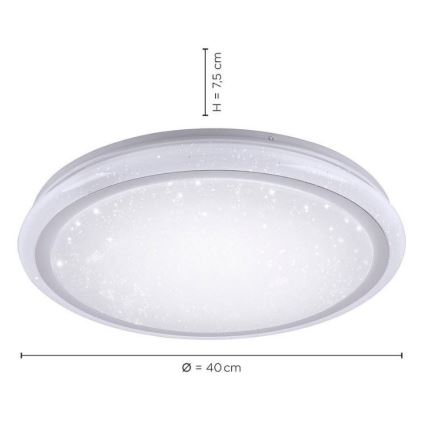 Leuchten Direkt 15220-16 - Plafoniera LED RGB dimmerabile LUISA LED/28W/230V + telecomando