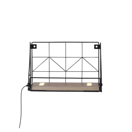 Leuchten Direkt 15276-18 - Mensola con illuminazione a LED BOARD 2xLED/1,75W/230V 30 cm eucalipto