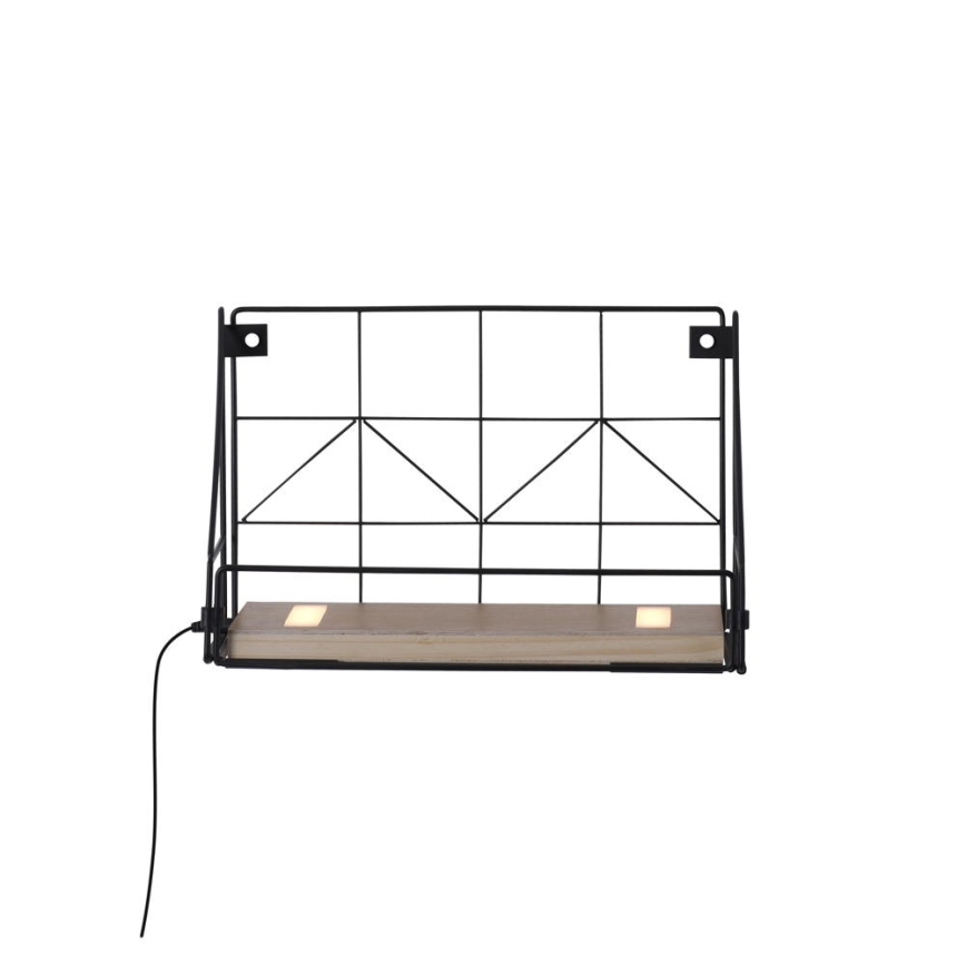 Leuchten Direkt 15276-18 - Mensola con illuminazione a LED BOARD 2xLED/1,75W/230V 30 cm eucalipto