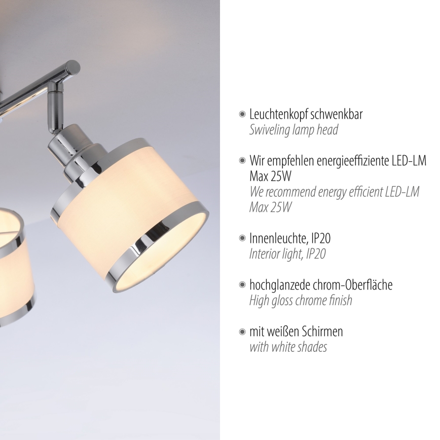 Leuchten Direkt 15373-17 - Faretto ACCOR 3xE14/25W/230V