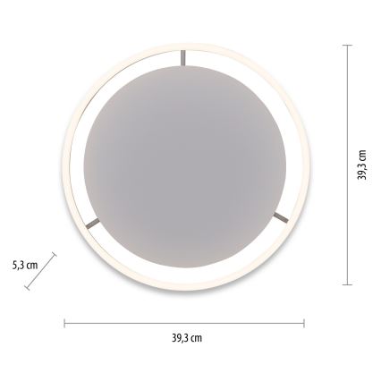 Leuchten Direkt 15391-95 - Plafoniera LED dimmerabile RITUS LED/20W/230V cromo