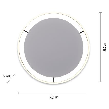 Leuchten Direkt 15392-13 - Plafoniera LED dimmerabile RITUS 30W/230V nero