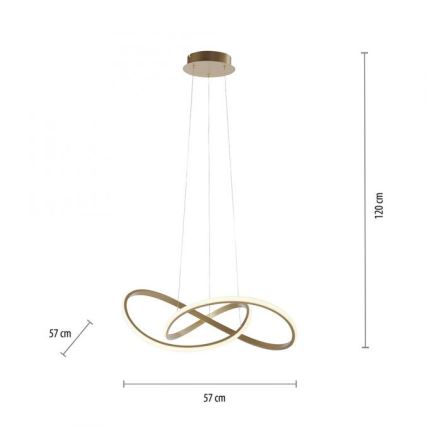 Leuchten Direkt 15402-60 - Lampadario LED dimmerabile su filo MARIA LED/25W/230V