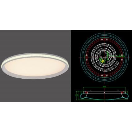 Leuchten Direkt 15544-16 - Plafoniera LED RGB dimmerabile RIBBON LED/15W/230V