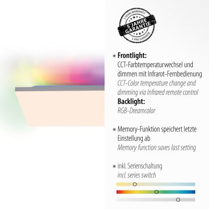 Leuchten Direkt 15562-16 - Plafoniera LED RGB dimmerabile CONRAD LED/35W/230V + telecomando