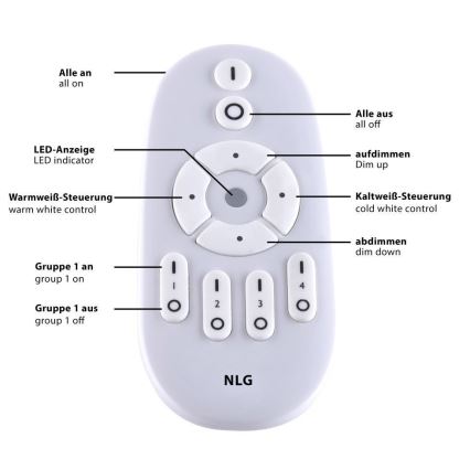 Leuchten Direkt 15571-16 - Plafoniera LED dimmerabile FLAT LED/23,5W/230V 2700-5000K + telecomando