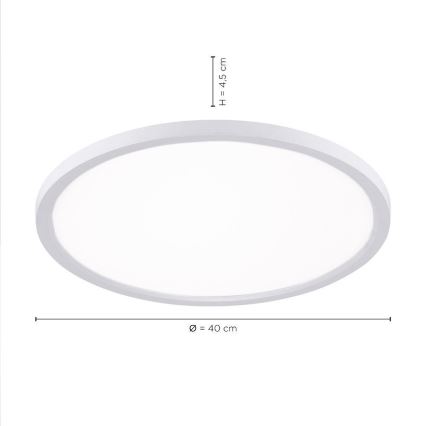 Leuchten Direkt 15571-16 - Plafoniera LED dimmerabile FLAT LED/23,5W/230V 2700-5000K + telecomando