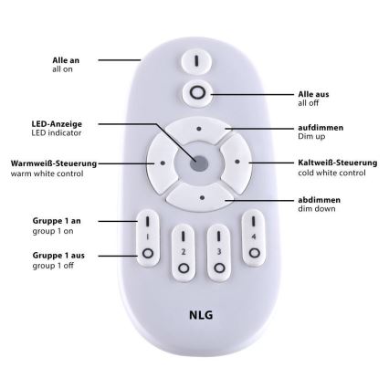 Leuchten Direkt 15571-18 - Plafoniera LED dimmerabile  FLAT LED/23,5W/230V 2700-5000K + telecomando