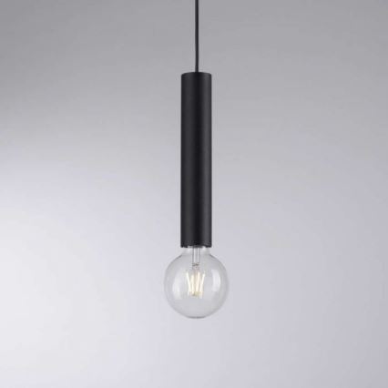 Leuchten Direkt 15617-18 - Lampadario a sospensione con filo BRUNA 1xE27/60W/230V nero