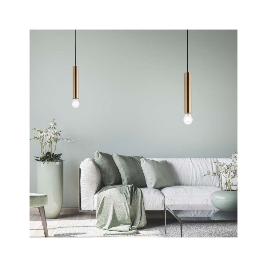 Leuchten Direkt 15617-60 - Lampadario a sospensione con filo BRUNA 1xE27/60W/230V ottone