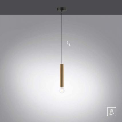 Leuchten Direkt 15617-60 - Lampadario a sospensione con filo BRUNA 1xE27/60W/230V ottone