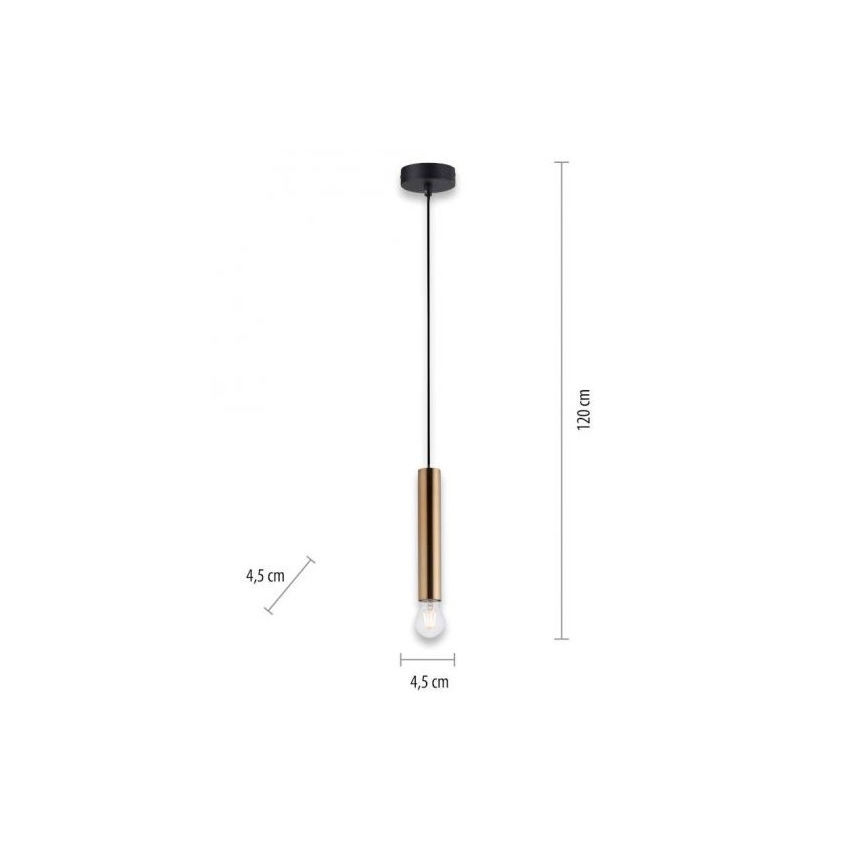 Leuchten Direkt 15617-60 - Lampadario a sospensione con filo BRUNA 1xE27/60W/230V ottone