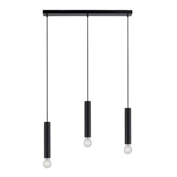 Leuchten Direkt 15618-18 - Lampadario a sospensione con filo BRUNA 3xE27/60W/230V nero