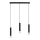 Leuchten Direkt 15618-18 - Lampadario a sospensione con filo BRUNA 3xE27/60W/230V nero
