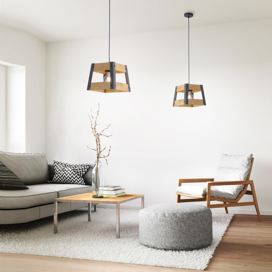 Leuchten Direkt 15720-79 - Lampadario a sospensione con filo CRATE 1xE27/60W/230V