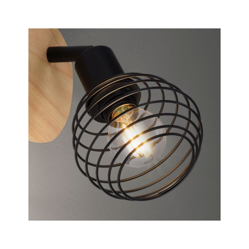 Leuchten Direkt 15921-79 - Faretto da parete EUGEN 1xE14/40W/230V quercia